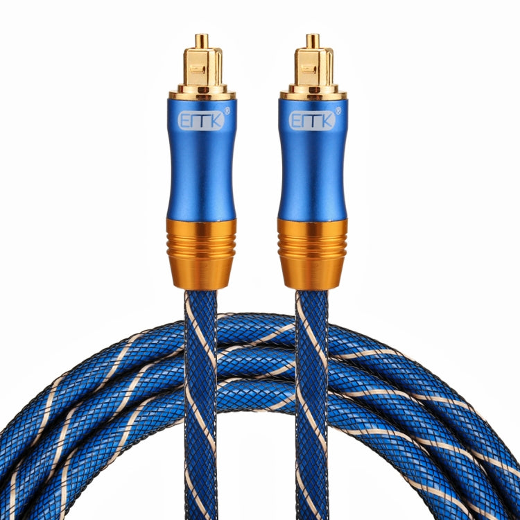 EMK LSYJ-A Cavo audio ottico digitale Toslink maschio a maschio con testa in metallo placcato oro da 1,5 m OD 6,0 mm, Length: 1.5m EMK LSYJ-A Cavo audio ottico digitale Toslink maschio a maschio con testa in metallo placcato oro da 1,5 m OD 6,0 mm, Length: 1.5m
